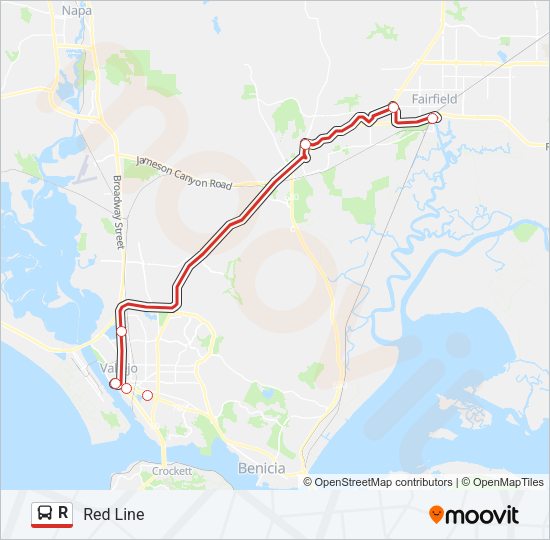 R Bus Line Map
