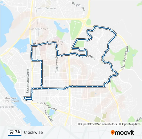 7A Bus Line Map