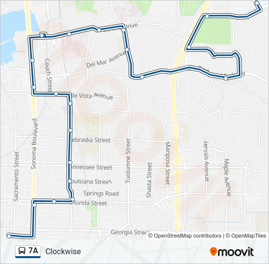 7A Bus Line Map