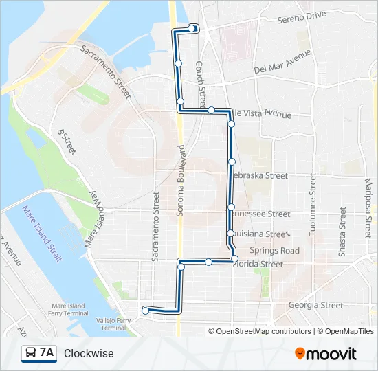 7A Bus Line Map