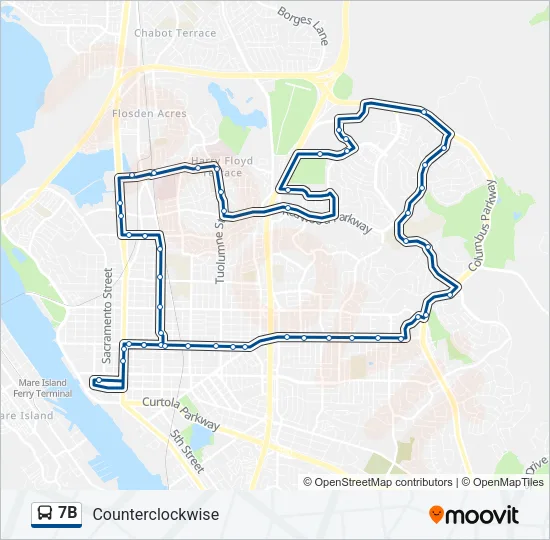 7B Bus Line Map