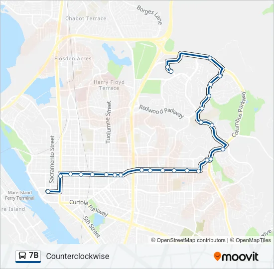7B Bus Line Map