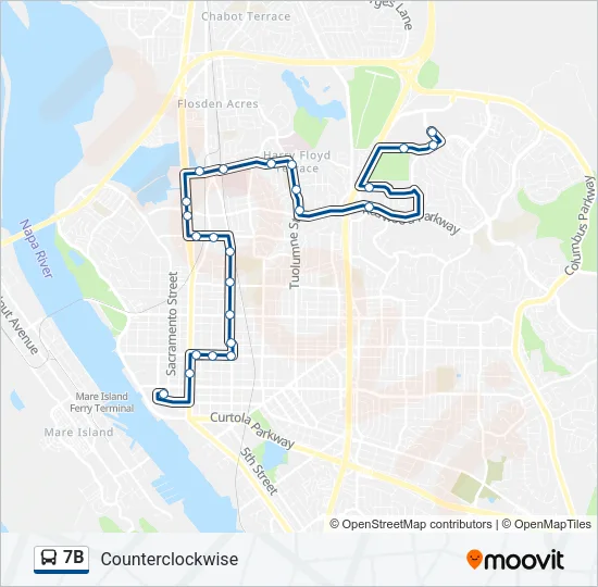 7B Bus Line Map