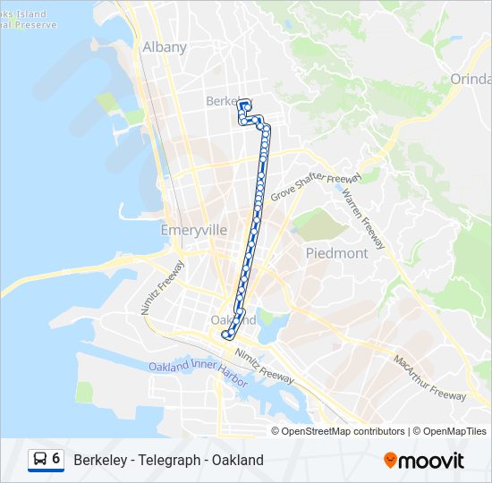 6 Bus Line Map