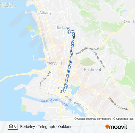 6 Bus Line Map