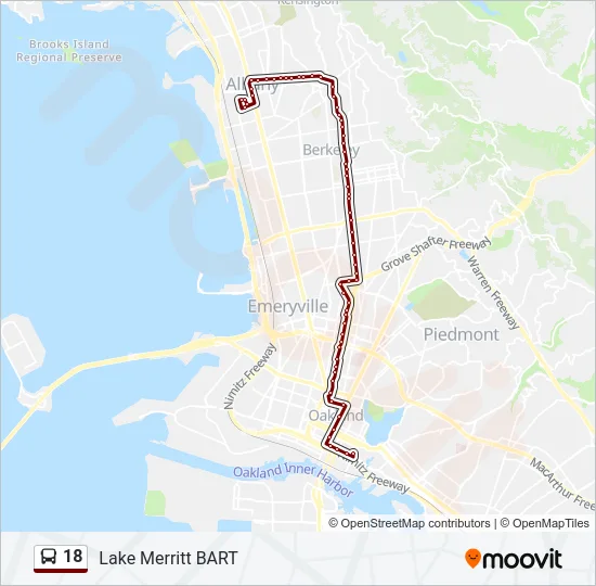 18 Bus Line Map