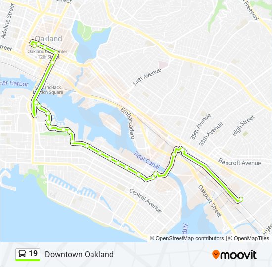 19 bus Line Map