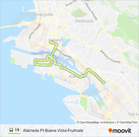 19 Bus Line Map