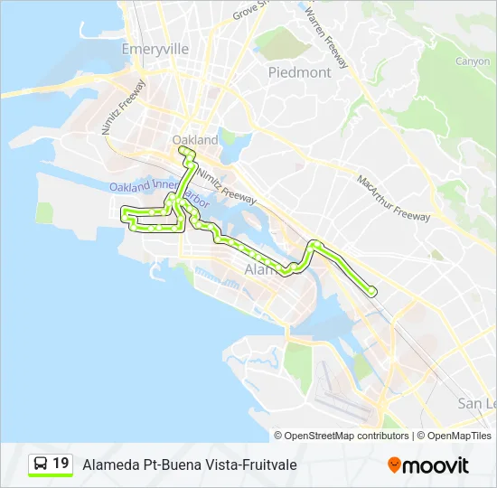 19 Bus Line Map