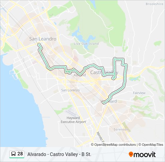 28 Bus Line Map