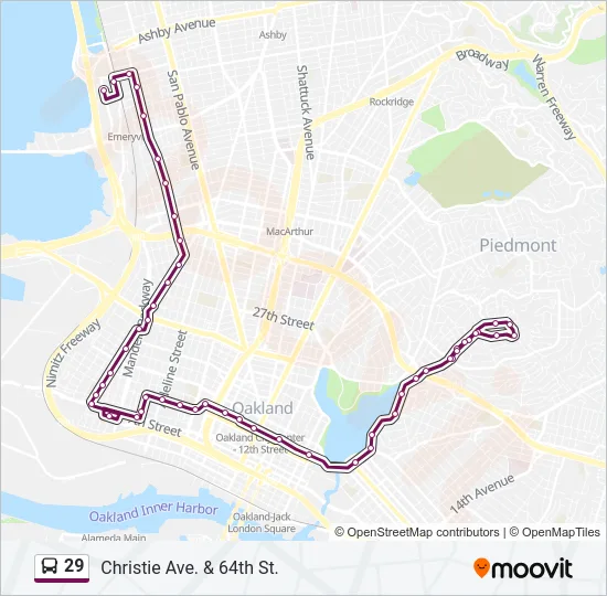 29 Bus Line Map