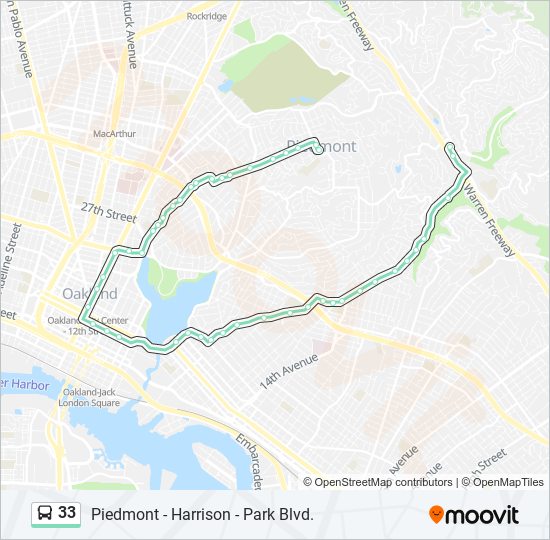 Mapa de 33 de autobús