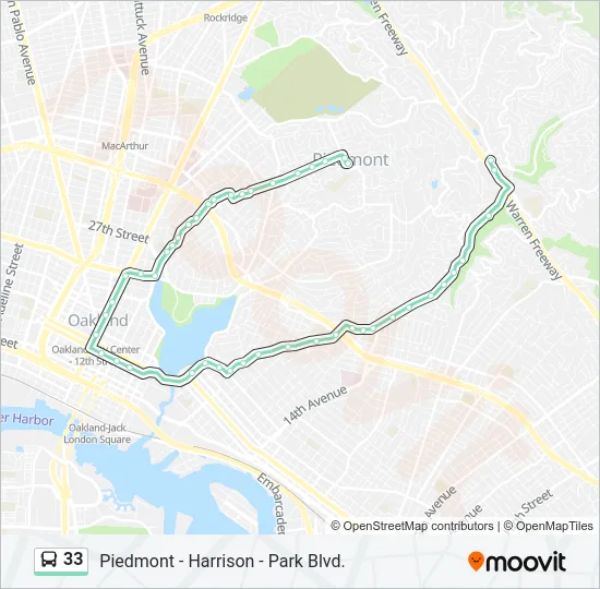33 Bus Line Map