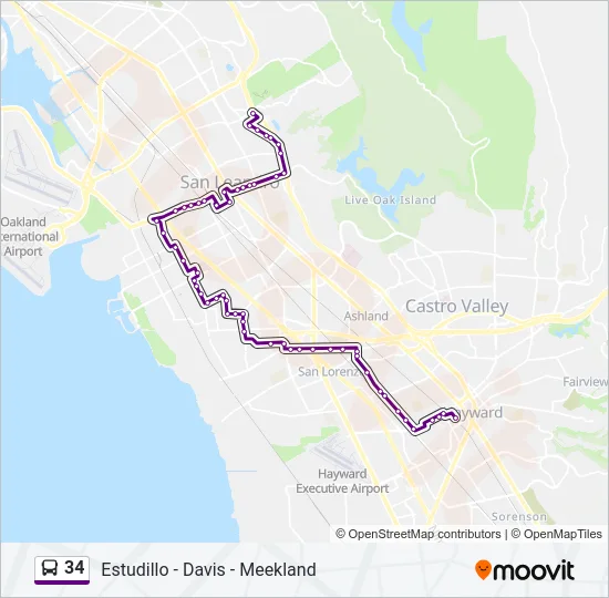 34 Bus Line Map