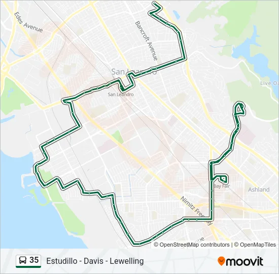 35 Bus Line Map
