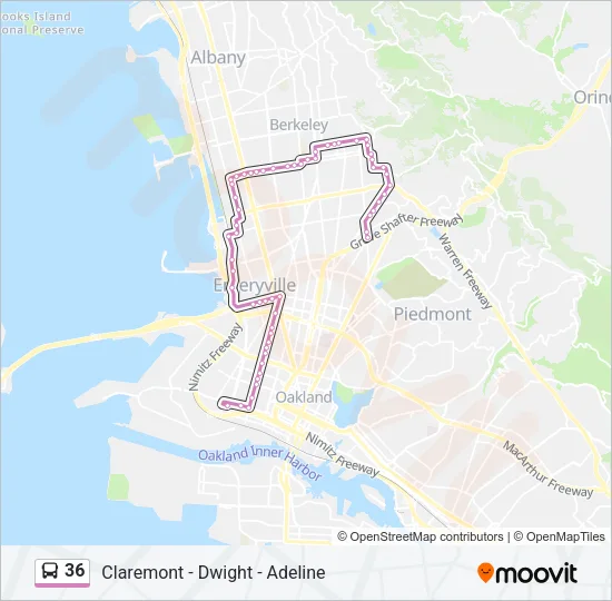 36 Bus Line Map