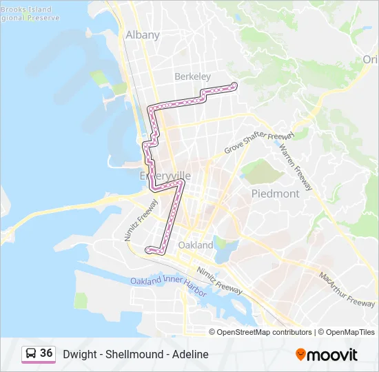 36 Bus Line Map