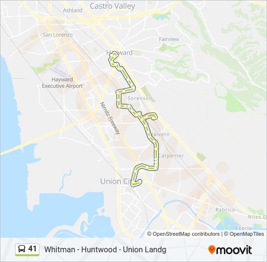 41 Bus Line Map