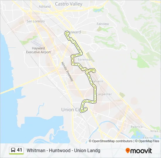 41 Bus Line Map