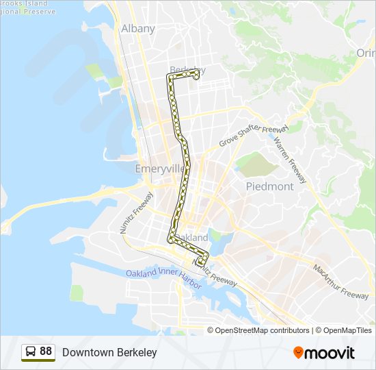 Mapa de 88 de autobús