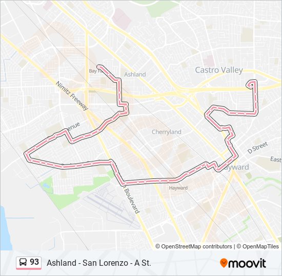 Mapa de 93 de autobús