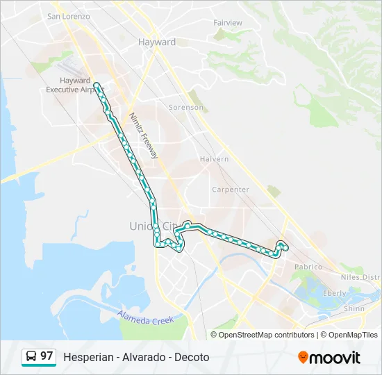 97 Bus Line Map
