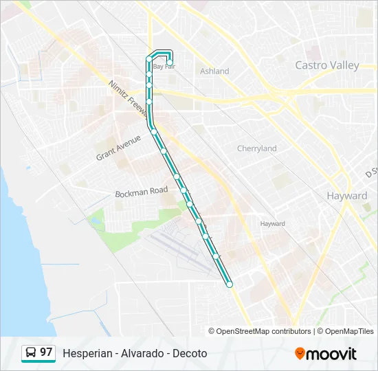 97 Bus Line Map