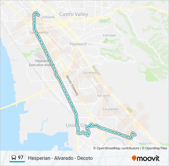 97 Bus Line Map