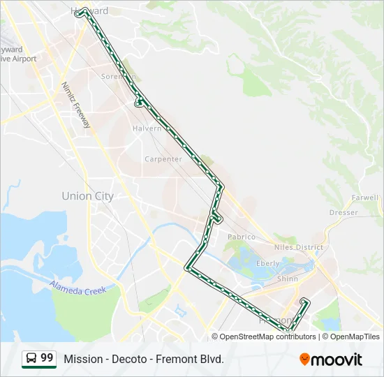 99 Bus Line Map