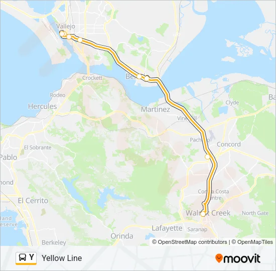 Y Bus Line Map