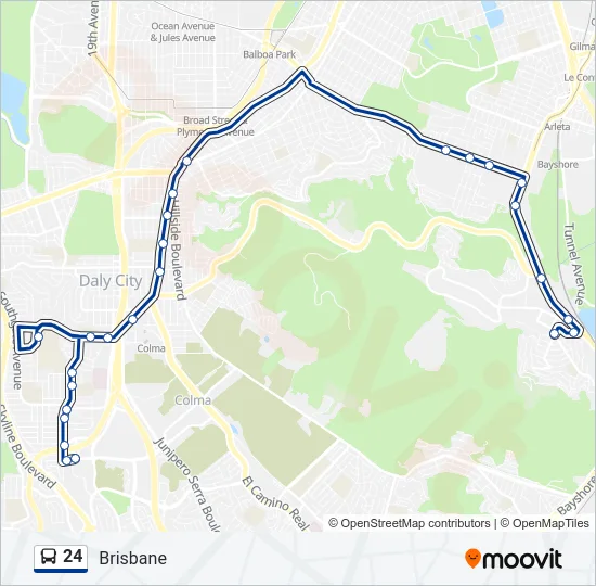 24 Bus Line Map