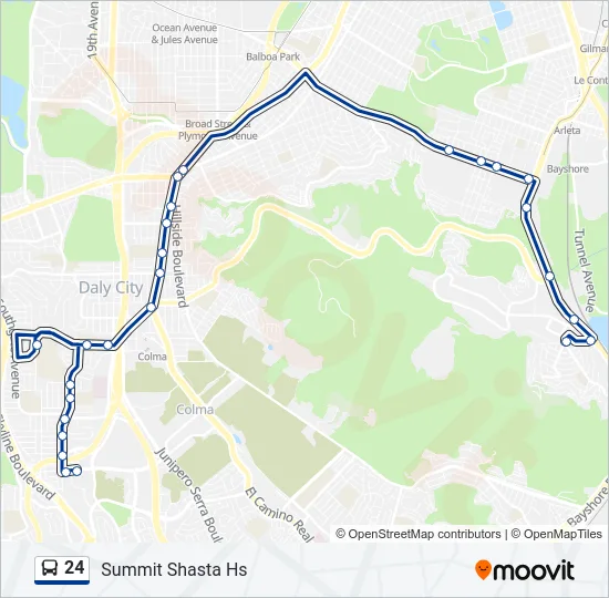 24 Bus Line Map