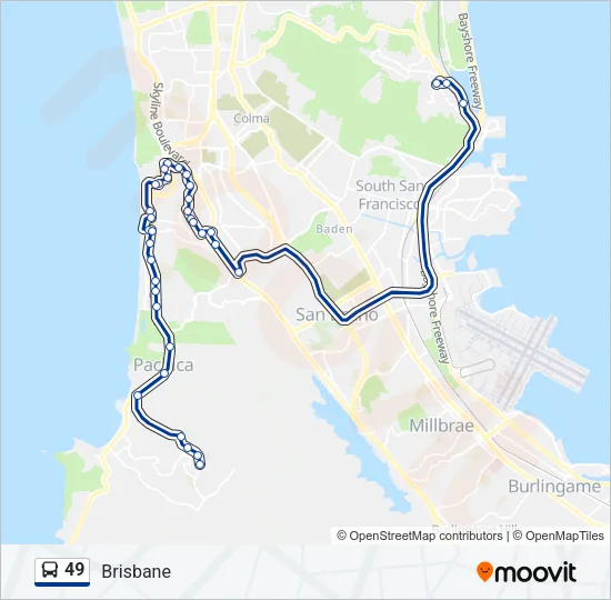 49 Bus Line Map