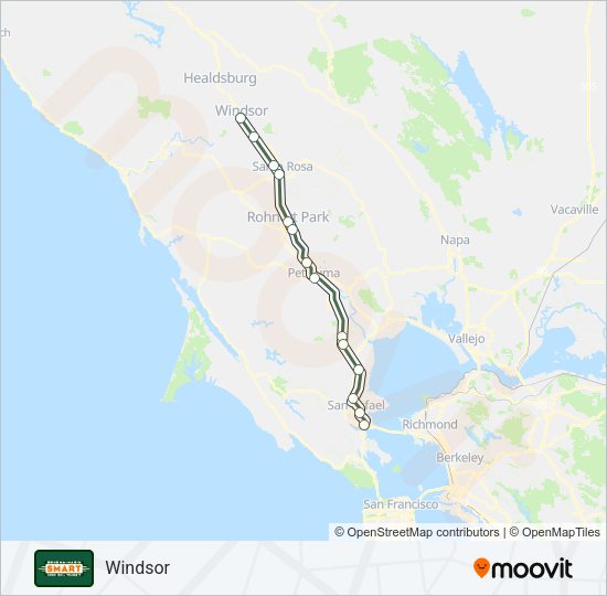 SMART Train Line Map