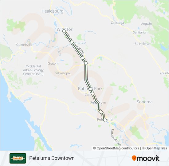 SMART Train Line Map