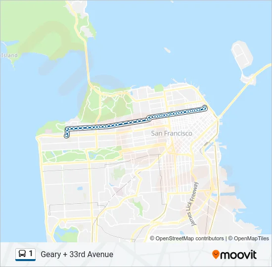 1 Bus Line Map