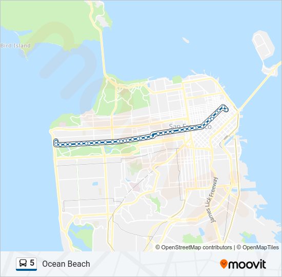 5 Bus Line Map