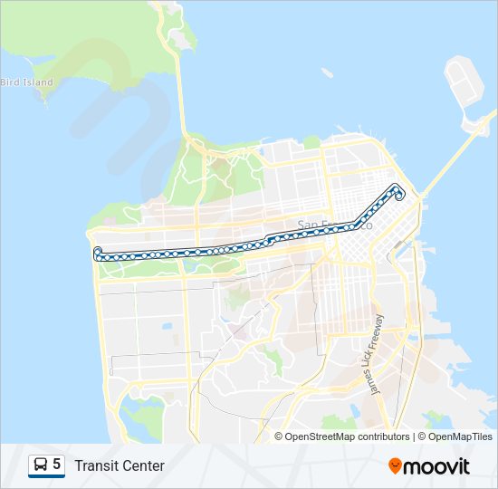 5 Bus Line Map