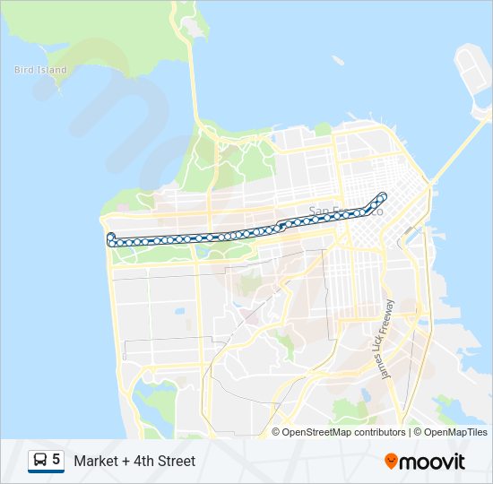 5 Bus Line Map