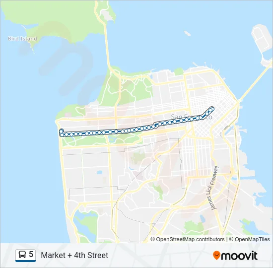 5 Bus Line Map