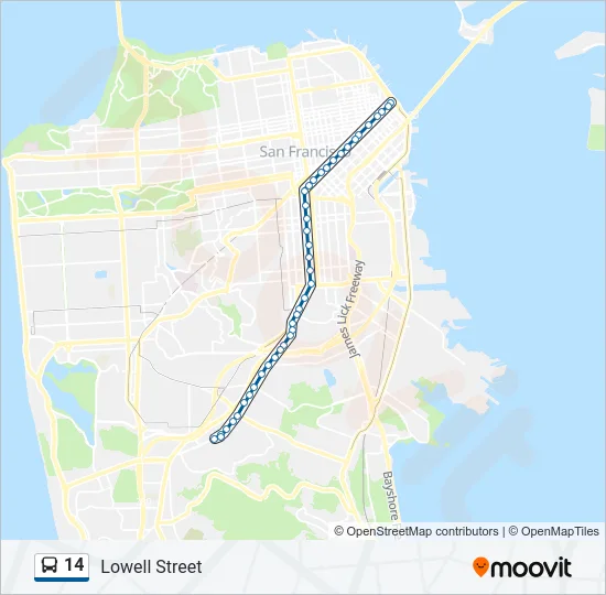 14 Bus Line Map