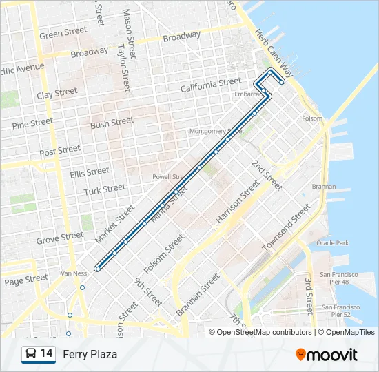 14 Bus Line Map