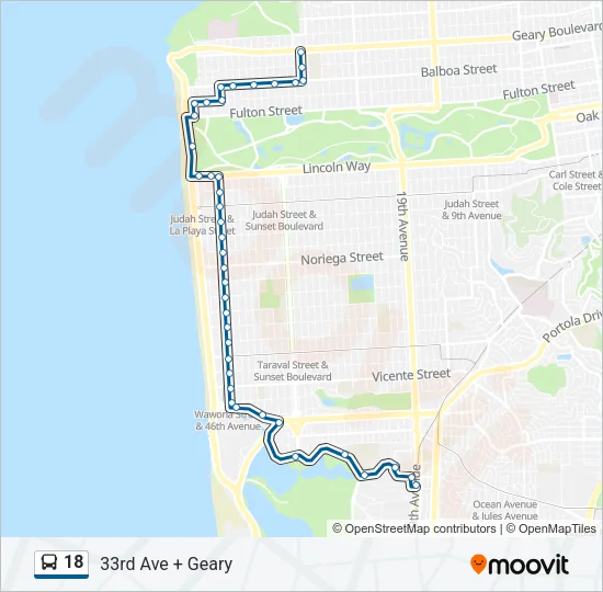 18 Bus Line Map