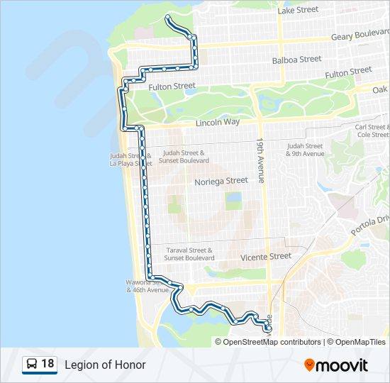 18 Bus Line Map