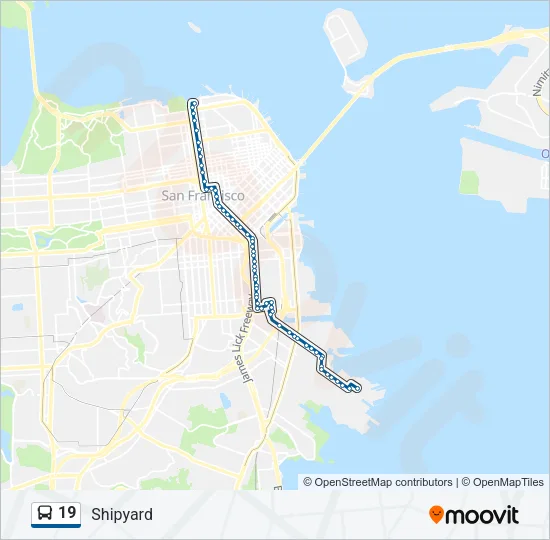 19 Bus Line Map