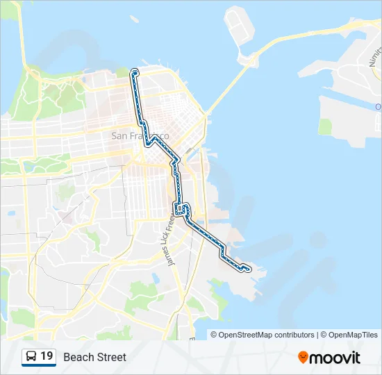 19 Bus Line Map