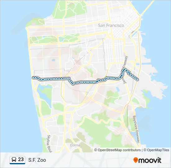 23 Bus Line Map