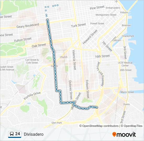 24 Bus Line Map