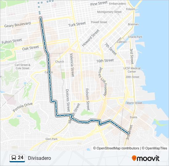 24 bus Line Map