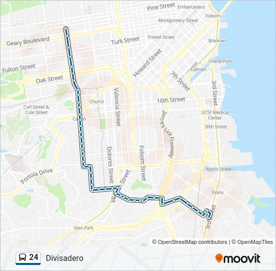 24 Bus Line Map